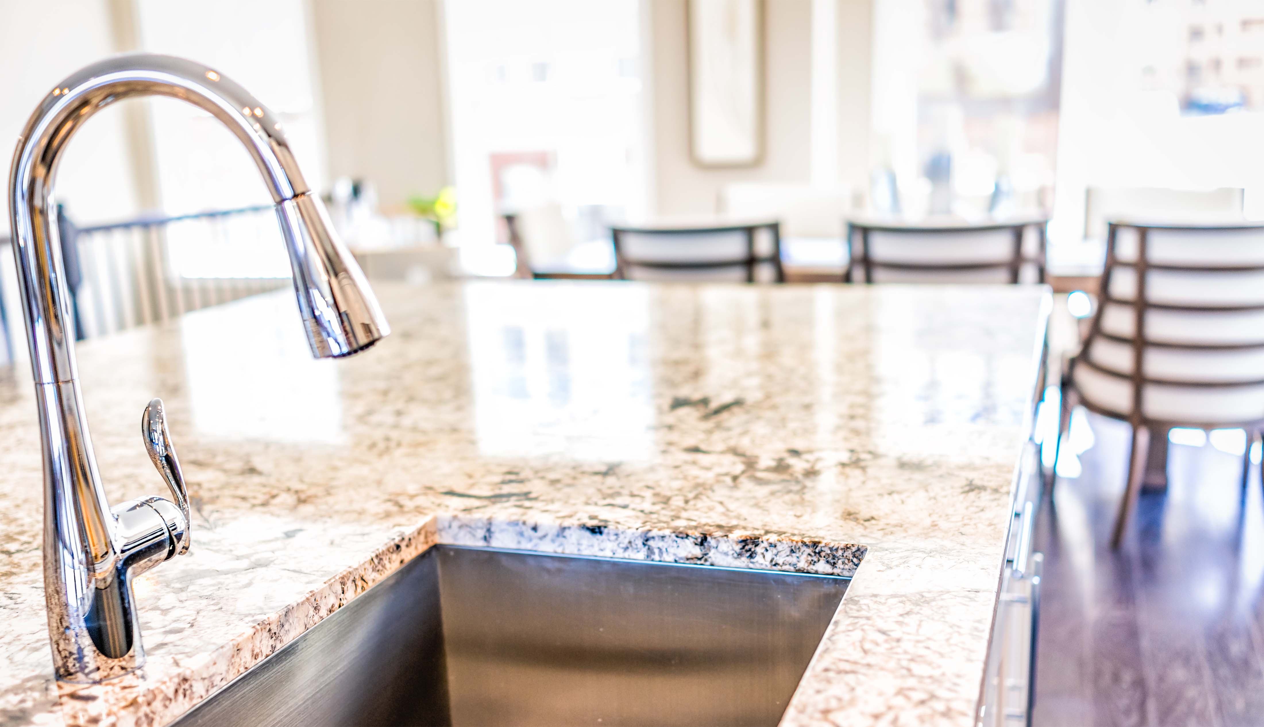 Kitchen Sink with Granite Countertops